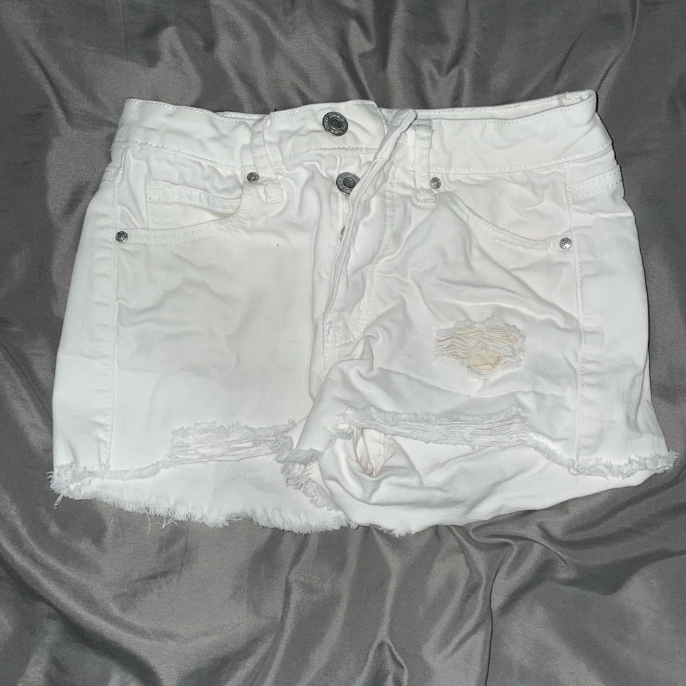 White RSQ jean shorts